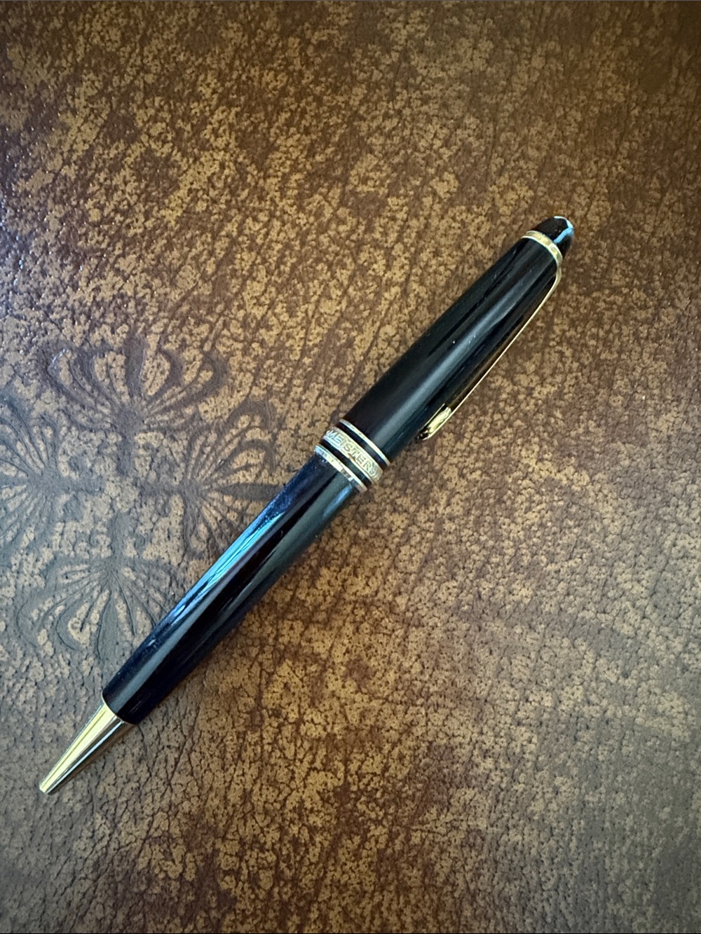 MONTBLANC Black  and Gold Ballpoint Pen